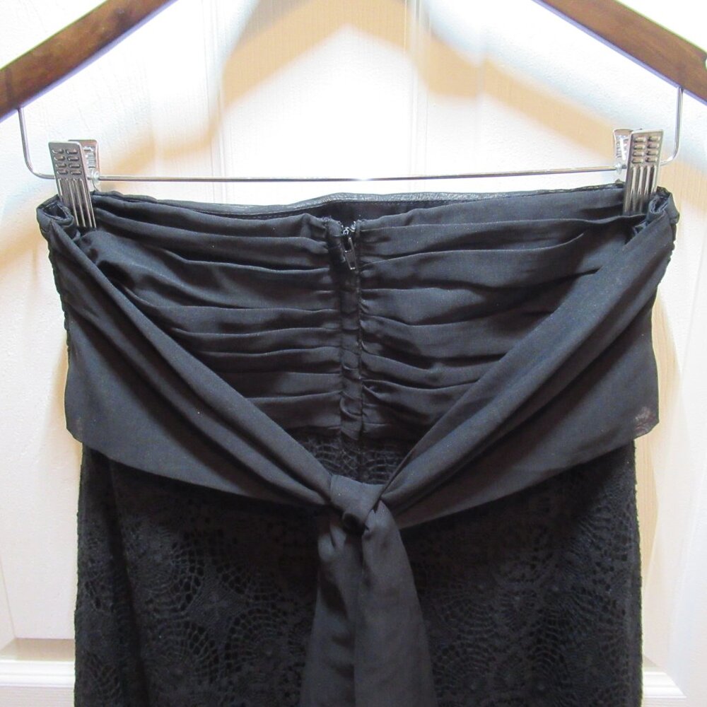 Blacklist Lip Service Lace Crochet Maxi Skirt, Ruffles Witchy Goth Rare Black - Picture 13 of 17
